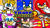 Size: 1270x720 | Tagged: safe, artist:diuky, knuckles the echidna, miles "tails" prower, robotnik, rouge the bat, shadow the hedgehog, sonic the hedgehog, human, sonic adventure 2, 2017, chaos emerald, cute, fangs, flat colors, group, hand on hip, holding something, knucklebetes, logo, looking at viewer, looking offscreen, outline, rougabetes, shadowbetes, smile, smiling at viewer, sonabetes, tailabetes, team sonic, white outline