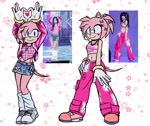 Size: 2048x1727 | Tagged: safe, artist:httprumi, amy rose, hedgehog, human, alternate outfit, female, irl, k-pop, photo, pink nose, solo