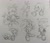 Size: 1748x1508 | Tagged: safe, artist:bigblueaxolotl, knuckles the echidna, miles "tails" prower, shadow the hedgehog, tails doll, echidna, fox, hedgehog, 2024, angry, crying, doll, levitating, line art, male, pencilwork, robot, sketch, tears, traditional media