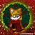 Size: 2048x2048 | Tagged: safe, artist:monkeyman_lt, miles "tails" prower, fox, 2024, christmas, christmas sweater, clothes, crossover, frown, holly, male, silent hill, silent hill 2, solo, ugly sweater, unamused, wreath