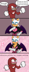 Size: 1372x3384 | Tagged: safe, artist:hayley566, knuckles the echidna, rouge the bat, knuxouge, shipping