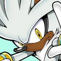 Size: 200x200 | Tagged: safe, artist:blackeditsgalore, editor:blackeditsgalore, silver the hedgehog, 2023, black edit, blue background, dark skin, edit, icon, simple background, solo, uekawa style