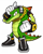 Size: 150x189 | Tagged: safe, artist:yuji uekawa, vector the crocodile, low res, official artwork