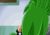Size: 640x448 | Tagged: safe, artist:recolouradventures, hedgehog, sonic underground, sonic x, 2015, animated, dic, edit, gif, lidded eyes, male, manic the hedgehog, screenshot background, smile, smirk, smug, solo, sonic x style, turning around