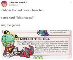 Size: 640x524 | Tagged: safe, bee, 2020, edit, english text, mello bee, meme, solo, text, twitter