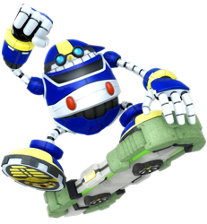 Size: 2500x2700 | Tagged: safe, artist:nibroc-rock, 2018, 3d, clenched fist, e-10000b, extreme gear, holding something, looking at viewer, robot, simple background, solo, sonic riders, transparent background