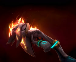 Size: 1600x1314 | Tagged: safe, artist:ora-ivory, silver the hedgehog, hedgehog, 2019, abstract background, burning, eyes closed, fire, levitating, male, solo