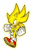 Size: 791x1197 | Tagged: safe, artist:yuji uekawa, sonic the hedgehog, super sonic, official artwork, super form