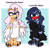 Size: 2048x2048 | Tagged: safe, artist:thiscatdraws, barely sonic related, mobianified, my little pony, princess celestia, princess luna, swan