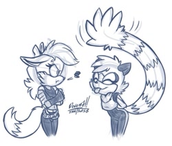 Size: 751x636 | Tagged: safe, artist:sapphired, fiona fox, tangle the lemur