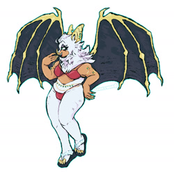 Size: 1668x1641 | Tagged: safe, artist:graves-yard, rouge the bat, 2025, bikini, claws, eyelashes, lidded eyes, looking offscreen, neck fluff, outline, pants, sandals, simple background, smile, solo, standing, white background