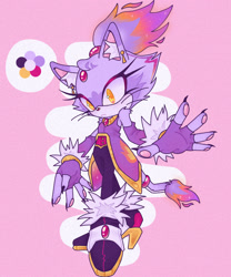 Size: 1047x1257 | Tagged: safe, artist:castielbuzz, blaze the cat, redesign