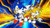 Size: 1192x670 | Tagged: safe, artist:soniclover82, miles "tails" prower, sonic the hedgehog, fox, hedgehog, 2024, abstract background, back to back, duo, male, wallpaper