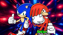 Size: 1192x670 | Tagged: safe, artist:soniclover82, knuckles the echidna, sonic the hedgehog, duo, wallpaper