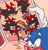 Size: 1975x2048 | Tagged: suggestive, artist:sabbathundead, shadow the hedgehog, sonic the hedgehog, all fours, bunny suit, covering crotch, doggy style, fishnets, gay, gun, hearts, in love, legs spread, playboy, reading, seductive, shadow x sonic, shipping