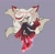 Size: 1062x1037 | Tagged: safe, artist:itoruna-the-platypus, sage, sonic frontiers, :<, flying, four tails, frown, grey background, kitsune, lidded eyes, looking at viewer, mid-air, mobianified, simple background, solo, v sign