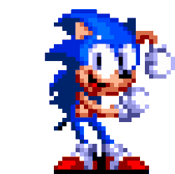 Size: 323x321 | Tagged: safe, sonic the hedgehog, hedgehog, animated, classic sonic, cute, dancing, gif, happy, male, pixel art, pixelated, sonabetes, transparent background