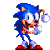 Size: 323x321 | Tagged: safe, sonic the hedgehog, hedgehog, animated, classic sonic, cute, dancing, gif, happy, male, pixel art, pixelated, solo, sonabetes, transparent background