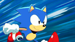 Size: 498x278 | Tagged: artist needed, safe, sonic the hedgehog, hedgehog, animated, classic sonic, gif, male, running, solo