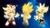 Size: 1920x1080 | Tagged: safe, artist:soniclover82, shadow the hedgehog, silver the hedgehog, sonic the hedgehog, super shadow, super sonic, 3d, super form, super silver, trio, wallpaper