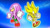 Size: 1192x670 | Tagged: safe, artist:soniclover82, knuckles the echidna, sonic the hedgehog, super sonic, alternate version, duo, hyper form, hyper knuckles, super form, wallpaper