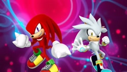 Size: 1920x1080 | Tagged: safe, artist:soniclover82, knuckles the echidna, silver the hedgehog