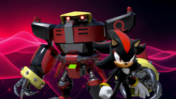 Size: 1192x670 | Tagged: safe, artist:soniclover82, e-123 omega, shadow the hedgehog