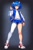 Size: 512x768 | Tagged: safe, ai art, sonic the hedgehog, human, asymmetrical clothes, asymmetrical legwear, blue hair, gradient background, green eyes, humanized, jacket, male, official style, partially humanized, shirt, shorts, single leg pantyhose, sneakers, socks, solo