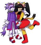 Size: 216x233 | Tagged: safe, artist:yatsuos, blaze the cat, honey the cat, blazebetes, cute, holding hands, honaze, honeybetes, lesbian, low res, pixel art, shipping, simple background, transparent background