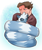 Size: 1983x2377 | Tagged: safe, artist:captainjingo, tangle the lemur, human, lemur, cute, female, hugging, human male, male, simple background, tail hug, tail wrap, white background