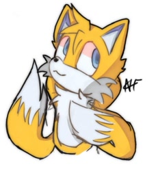 Size: 809x875 | Tagged: safe, artist:natfjak, miles "tails" prower, 2024, signature, simple background, solo, white background