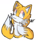 Size: 809x875 | Tagged: safe, artist:natfjak, miles "tails" prower, 2024, signature, simple background, solo, white background