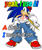 Size: 1692x2000 | Tagged: safe, artist:ketrindarkdragon, sonic the hedgehog, 2025, cap, caption, clenched teeth, clothes, dreamcast logo, english text, hat, holding something, jeans, looking at viewer, meme, pants, pencil, simple background, smile, smiling at viewer, solo, standing, tank top, text, uekawa style, white background, words on a shirt, yeah i use