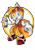 Size: 3600x5200 | Tagged: safe, artist:bhirhobby, miles "tails" prower, 2015, abstract background, belt, goggles, goggles on head, holding something, looking at viewer, mouth open, open smile, semi-transparent background, smile, smiling at viewer, solo, sonic boom (tv), standing, v sign, wrench