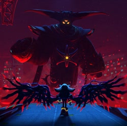 Size: 672x667 | Tagged: safe, artist:2204design, black doom, shadow the hedgehog, doom shadow