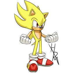 Size: 894x894 | Tagged: safe, artist:hiddenmatrixyt, sonic the hedgehog, super sonic, super form