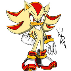 Size: 894x894 | Tagged: safe, artist:hiddenmatrixyt, shadow the hedgehog, super shadow, super form