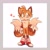 Size: 2048x2048 | Tagged: safe, artist:tlaizs, miles "tails" prower, 2022, blushing, border, brown tipped ears, eye clipping through hair, fur markings, heart, leg warmers, looking down, looking offscreen, mouth open, no pupils, simple background, solo, standing, white background