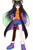 Size: 512x768 | Tagged: safe, ai art, oc, oc:thunder dark the hedgemouse, human, asymmetrical clothes, asymmetrical legwear, belt, black hair, boots, female, glasses, glasses on head, humanized, jacket, red eyes, shirt, shorts, single leg pantyhose