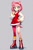 Size: 512x768 | Tagged: safe, ai art, amy rose, human, asymmetrical clothes, asymmetrical legwear, boots, dress, female, green eyes, humanized, long sleeves, official style, partially humanized, pink hair, simple background, single leg pantyhose, socks, solo, white background