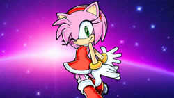 Size: 1192x670 | Tagged: safe, artist:soniclover82, amy rose, alternate version, solo, wallpaper