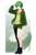 Size: 512x768 | Tagged: safe, ai art, vector the crocodile, human, abstract background, asymmetrical clothes, asymmetrical legwear, boots, green hair, headphones, humanized, jacket, male, official style, orange eyes, outline, shirt, shorts, single leg pantyhose, solo