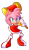 Size: 1287x2202 | Tagged: safe, artist:zoiby, amy rose, 2016, alternate version, amy's halterneck dress, clothes, dress, hammer, holding something, piko piko hammer, simple background, smile, smiling at viewer, solo, standing, transparent background