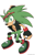 Size: 1295x2048 | Tagged: safe, artist:bellaswella, scourge the hedgehog, hedgehog, 2025, alternate universe, au:new game, fingerless gloves, male, nails, painted fingernails, signature, simple background, smile, smiling at viewer, solo, white background