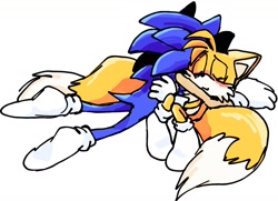 Size: 1585x1148 | Tagged: safe, artist:pxchirizu, miles "tails" prower, sonic the hedgehog, shipping, sonic x tails