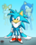 Size: 1440x1800 | Tagged: safe, artist:shadowwalk, miles "tails" prower, sonic the hedgehog, oc, fox, hedgehog, 2020, barefoot, cheek fluff, chest fluff, clenched fists, flying, frown, fusion, fusion:sonic, fusion:tails, gloves, gloves off, gradient background, hedgefox, looking at viewer, mid-air, naked, shoes, shoes off, signature, socks, socks off, solo focus, standing, trio