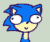 Size: 120x100 | Tagged: safe, artist:azulila, sonic the hedgehog, hedgehog, 2012, animated, cute, derp, flat colors, gif, grey background, icon, infinite loop, low res, male, simple background, smile, solo, sonabetes, wiggling