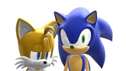 Size: 1192x670 | Tagged: safe, artist:metalclassy, miles "tails" prower, sonic the hedgehog, mmd