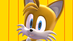 Size: 1280x720 | Tagged: safe, artist:metalclassy, artist:sab64, miles "tails" prower, 2019, 3d, abstract background, looking at viewer, mmd, mouth open, solo
