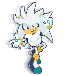 Size: 827x974 | Tagged: safe, artist:oneinadillion, silver the hedgehog, 2025